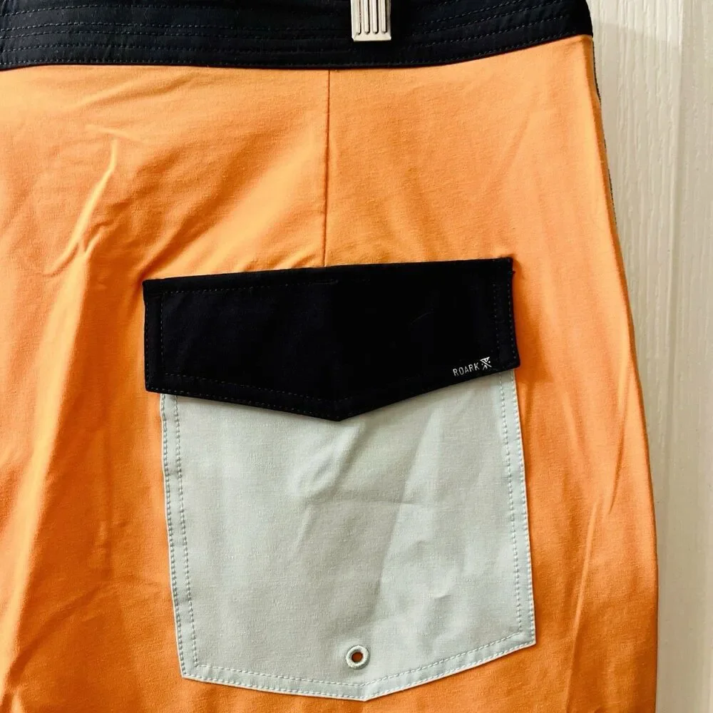 Roark Chiller Mixtape 17”‎ Boardshorts Orange Men's 38 Swim Trunks Shorts RB454